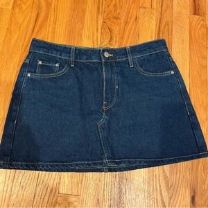 Zara Classic Dark Blue Denim Mini Skirt
